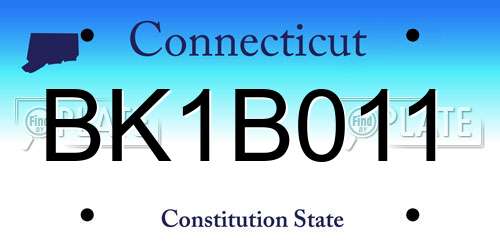 BK1B011 Connecticut License Plate