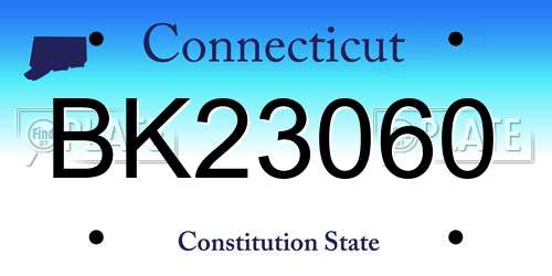 BK23060 Connecticut License Plate
