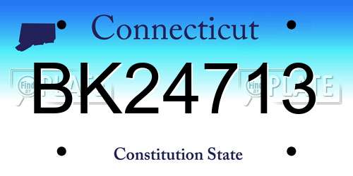 BK24713 Connecticut License Plate