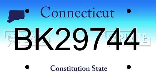 BK29744 Connecticut License Plate