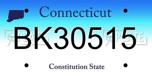 BK30515 Connecticut License Plate