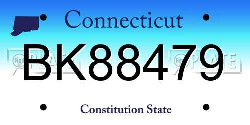 BK88479 Connecticut License Plate