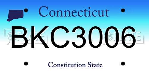 BKC3006 Connecticut License Plate