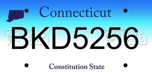 BKD5256 Connecticut License Plate