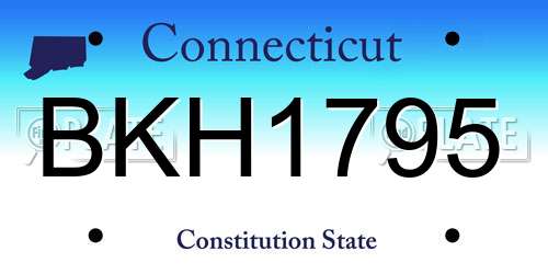 BKH1795 Connecticut License Plate