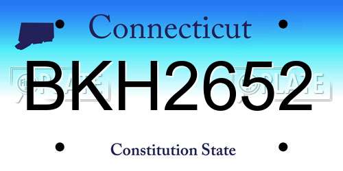 BKH2652 Connecticut License Plate