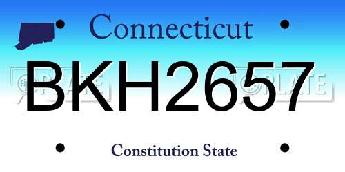 BKH2657 Connecticut License Plate