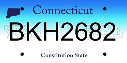 BKH2682 Connecticut License Plate