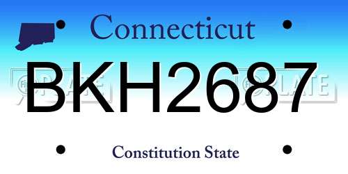 BKH2687 Connecticut License Plate