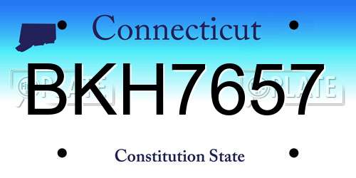 BKH7657 Connecticut License Plate