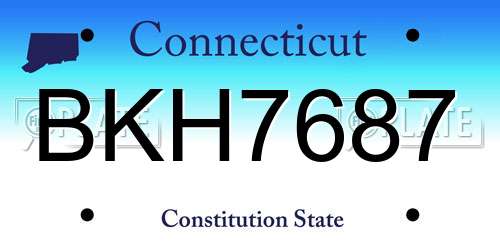 BKH7687 Connecticut License Plate