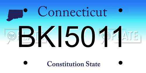 BKI5011 Connecticut License Plate