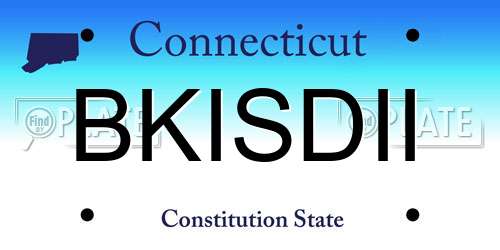 BKISDII Connecticut License Plate