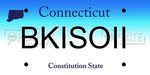 BKISOII Connecticut License Plate