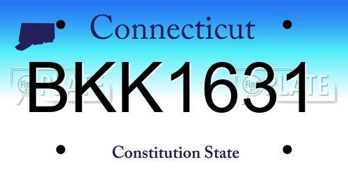 BKK1631 Connecticut License Plate