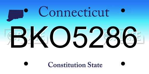 BKO5286 Connecticut License Plate