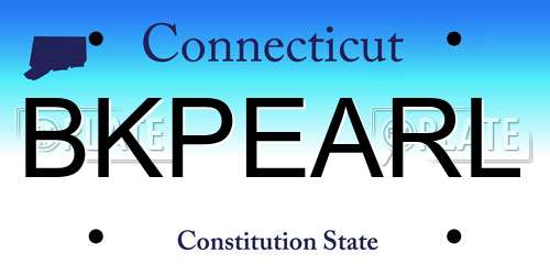 BKPEARL Connecticut License Plate