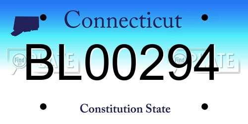 BL00294 Connecticut License Plate