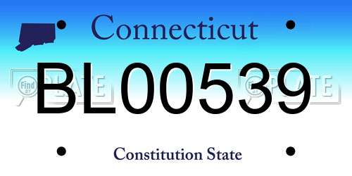 BL00539 Connecticut License Plate