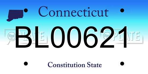BL00621 Connecticut License Plate