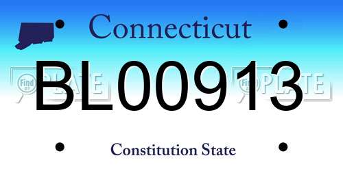 BL00913 Connecticut License Plate
