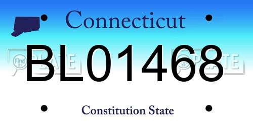 BL01468 Connecticut License Plate