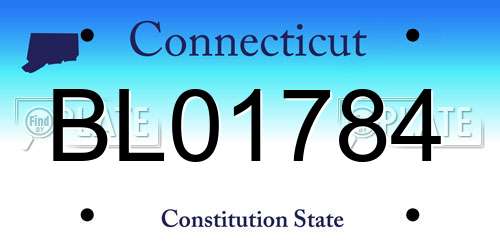 BL01784 Connecticut License Plate