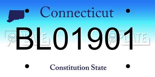 BL01901 Connecticut License Plate