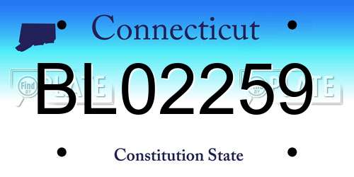 BL02259 Connecticut License Plate