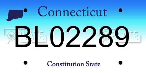 BL02289 Connecticut License Plate