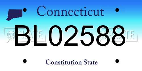 BL02588 Connecticut License Plate