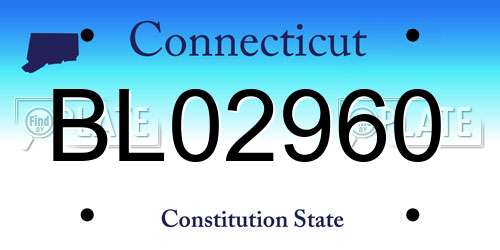 BL02960 Connecticut License Plate