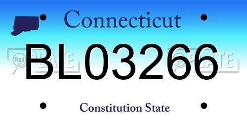 BL03266 Connecticut License Plate