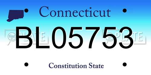 BL05753 Connecticut License Plate