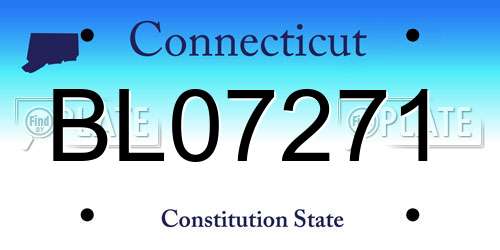 BL07271 Connecticut License Plate