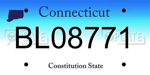 BL08771 Connecticut License Plate