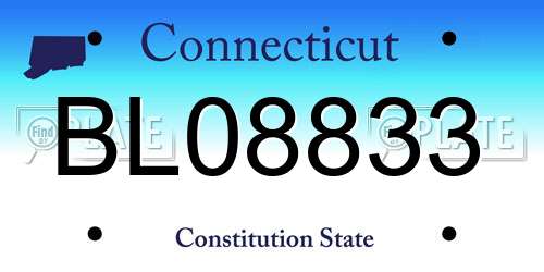 BL08833 Connecticut License Plate