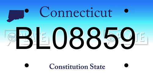 BL08859 Connecticut License Plate