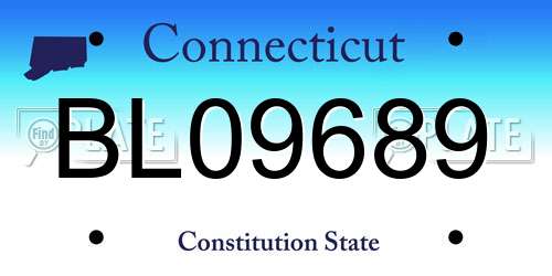 BL09689 Connecticut License Plate