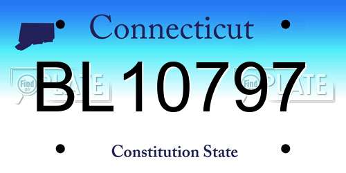BL10797 Connecticut License Plate