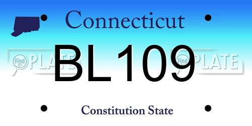 BL109 Connecticut License Plate