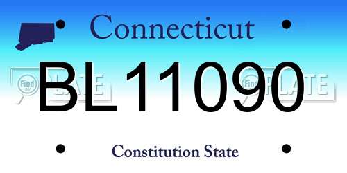 BL11090 Connecticut License Plate