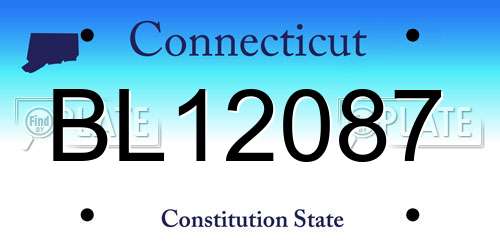 BL12087 Connecticut License Plate