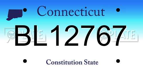BL12767 Connecticut License Plate