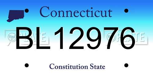 BL12976 Connecticut License Plate