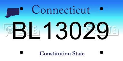 BL13029 Connecticut License Plate