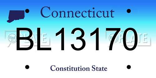 BL13170 Connecticut License Plate