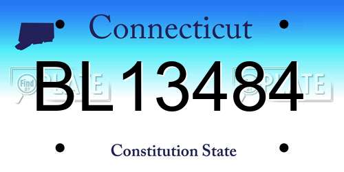BL13484 Connecticut License Plate