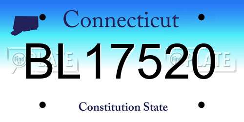 BL17520 Connecticut License Plate