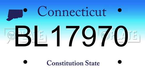 BL17970 Connecticut License Plate